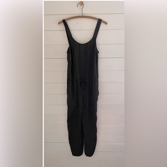 JAMES PERSE Jumpsuit Sleeveless Black Women’s Sz 1 Viscose Drawstring Waist - Picture 1 of 6